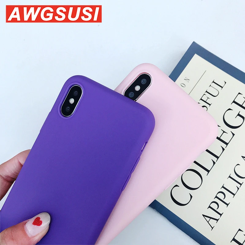 AGWSUSI чехол для телефона iphone X Case защиты Мягкий защитная оболочка Назад XS Max XR 8 7