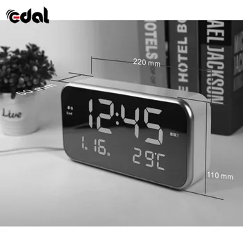 Fashion Radio Alarm Clock Mini Fashion Home Clock LED Mirror Light Date Work Remind 25 Famous World Music 
Fashion Radio Alarm Clock Mini Fashion Home Clock LED Mirror Light Date Work Remind 25 Famous World Music