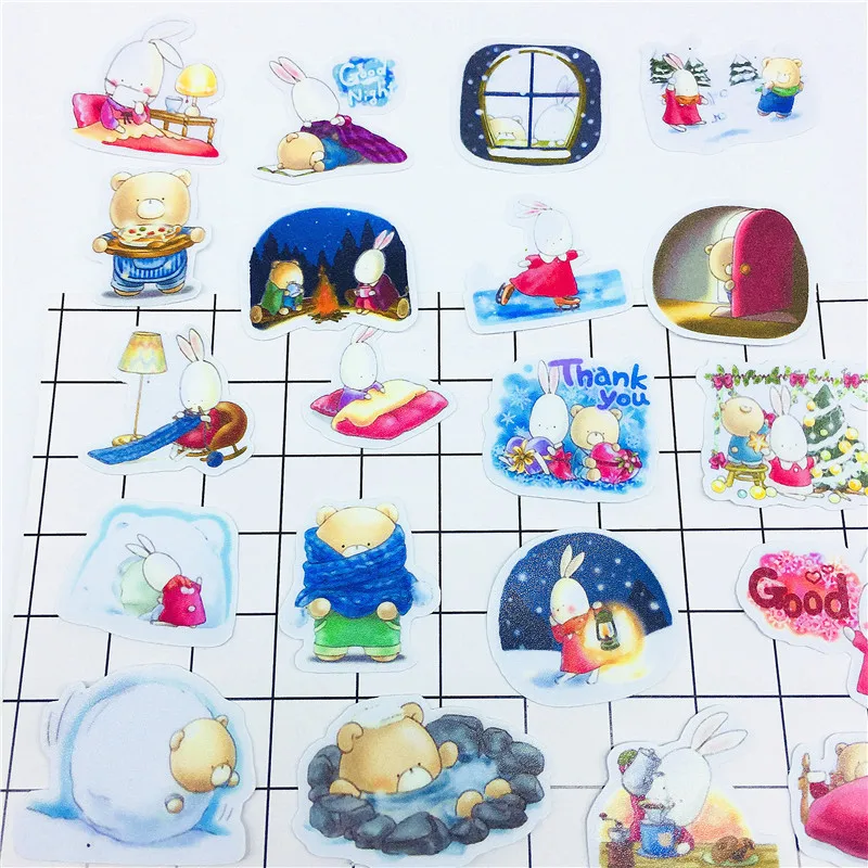 38 PCS Cartoon couple bear Stickers Crafts And Scrapbooking stickers book Student label Decorative sticker kids toys
38 PCS Cartoon couple bear Stickers Crafts And Scrapbooking stickers book Student label Decorative sticker kids toys