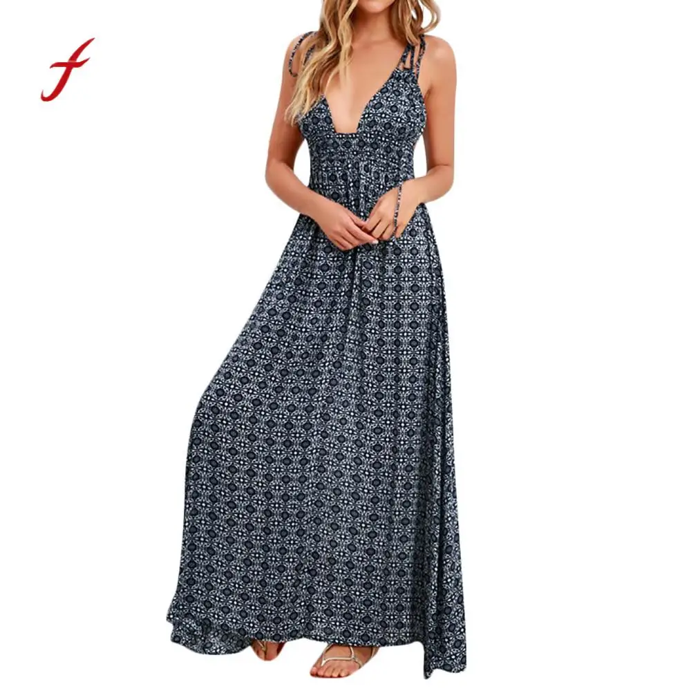 Women Dress Summer Sexy Deep V-Neck Women's Boho Casual Long Maxi Evening Party Beach Dress Sundress roupas Femininas
Women Dress Summer Sexy Deep V-Neck Women's Boho Casual Long Maxi Evening Party Beach Dress Sundress roupas Femininas