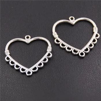 30pcs Silver Color Hollow Jewelry Necklace Pendant Heart Shape Charms Jewelry Fine Handmade Gifts Craft A2381
30pcs Silver Color Hollow Jewelry Necklace Pendant Heart Shape Charms Jewelry Fine Handmade Gifts Craft A2381