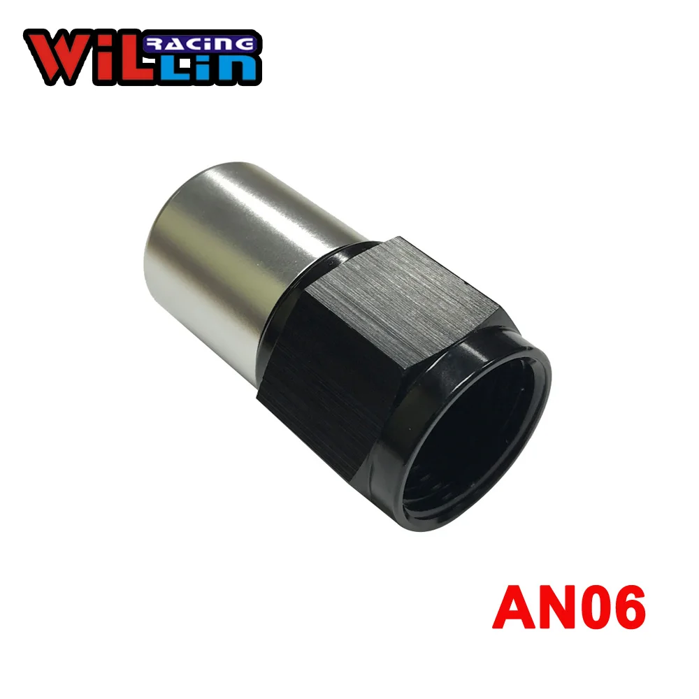 WILLIN - Aluminum AN06 6AN Straight Swivel Crimp Bend Fitting With Barb End Black
WILLIN - Aluminum AN06 6AN Straight Swivel Crimp Bend Fitting With Barb End Black