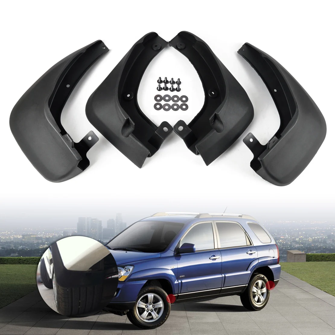 DWCX 4pcs Mud Flaps Splash Guards Mudguard Mudflaps Fenders For KIA Sportage 2005 2006 2007 2008 2009 2010
DWCX 4pcs Mud Flaps Splash Guards Mudguard Mudflaps Fenders For KIA Sportage 2005 2006 2007 2008 2009 2010