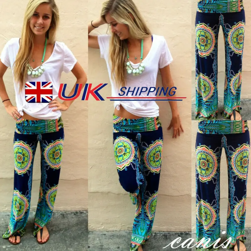2019 Fashion Hot Women's Boho Pant High Waist Wide Leg Floral Loose Lady Sports Beach Casual Ankle Length Pant
2019 Fashion Hot Women's Boho Pant High Waist Wide Leg Floral Loose Lady Sports Beach Casual Ankle Length Pant