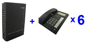 

PBX / MINI PABX system 308( 3 Lines +8 Ext Users ) and 6pcs telephone set -for small businss solution