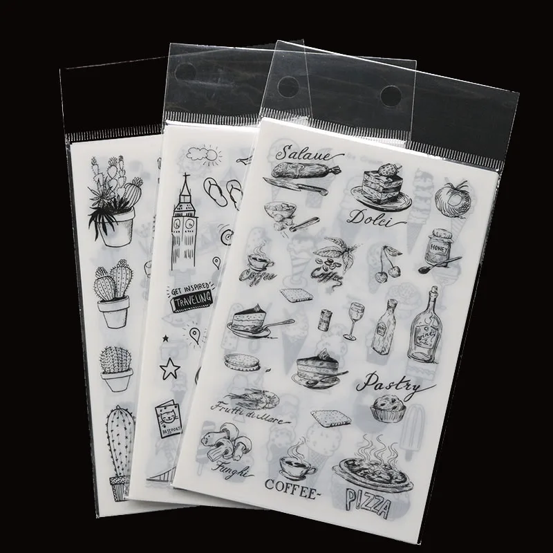 6 Pcs/bag, Cute Food Building Plant Pvc Sticker Creative Black And White Decoration Diy Diary Scrapbook Boy Girl Gift Sticker
6 Pcs/bag, Cute Food Building Plant Pvc Sticker Creative Black And White Decoration Diy Diary Scrapbook Boy Girl Gift Sticker