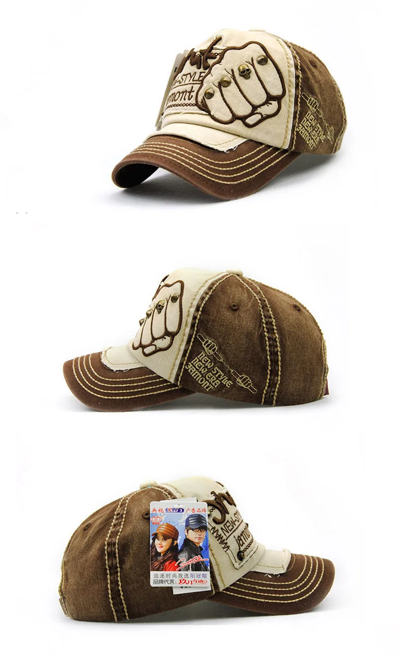 Fashion Letter Rivets Baseball Cap Women Men Fist Pattern Snapback Hat Unisex Adjustable Casual Outdoor Sport Caps CP0046 (10)