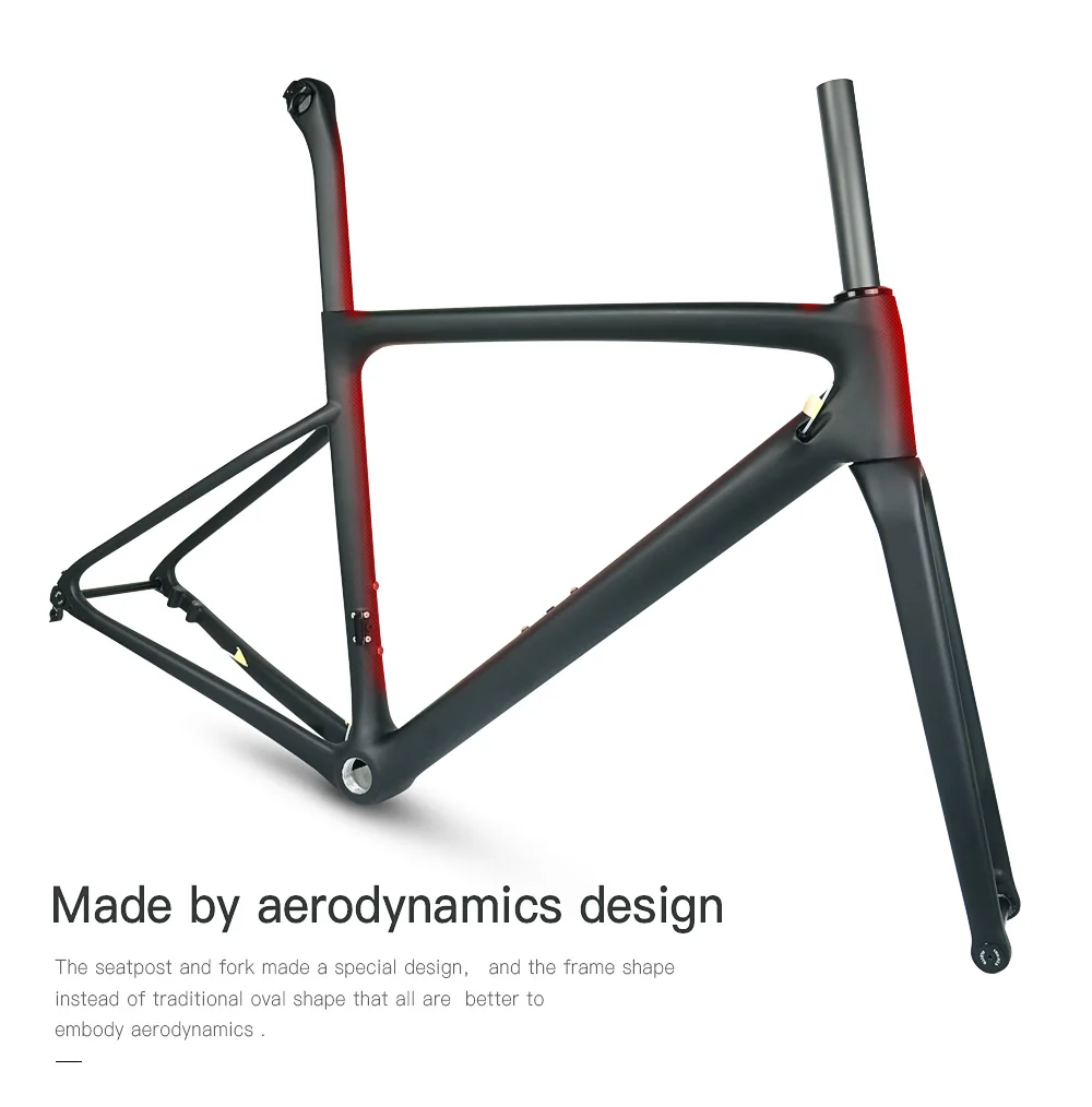 Discount 2019 new vial Disc brake carbon road frame inner cable UD matte glossy BSA BB30 PF30 taiwan carbon frame light road frame 6