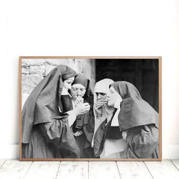 Nuns Smoking Print Canvas Painting Black and White Posters Prints Salon Wall Art Pictures Living Room Home Decor Drop Shipping
Nuns Smoking Print Canvas Painting Black and White Posters Prints Salon Wall Art Pictures Living Room Home Decor Drop Shipping