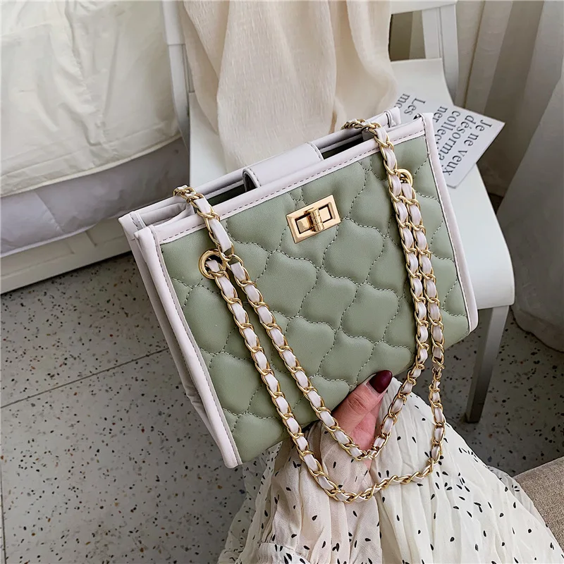 High Quality New Chain Women Small Messenger Bag Flap Famous Brand Designer Plaid Shoulder Bag for Lady Contrast Color Handbag
High Quality New Chain Women Small Messenger Bag Flap Famous Brand Designer Plaid Shoulder Bag for Lady Contrast Color Handbag