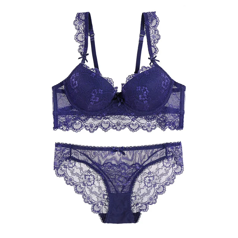 Summer Sexy Lace Ultra-thin Bra and Panty Set Women's Push Up Adjustable Plus Size Bra Sexy Lace Briefs Underwear Lingerie Set
Summer Sexy Lace Ultra-thin Bra and Panty Set Women's Push Up Adjustable Plus Size Bra Sexy Lace Briefs Underwear Lingerie Set