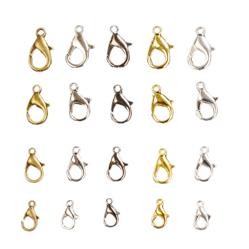 10Pcs Gold Silver Bronze Black Lobster Clasp Clips Key Hook for Keychain Necklace Bracelet Diy Accessories 10-16mm
10Pcs Gold Silver Bronze Black Lobster Clasp Clips Key Hook for Keychain Necklace Bracelet Diy Accessories 10-16mm