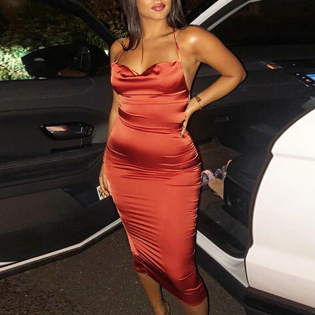 Feitong Women Vestido Pure Color Backless Tight Fitting Camisole Dress Summer Women Casual Sleeveless Sheath Sling Package Dress
Feitong Women Vestido Pure Color Backless Tight Fitting Camisole Dress Summer Women Casual Sleeveless Sheath Sling Package Dress