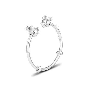 CKK Bracelet Sterling Silver Jewelry Mickey & Minnie Open BangleS & Bracelets for Women Pulseira Masculina Feminina Silver 925
CKK Bracelet Sterling Silver Jewelry Mickey & Minnie Open BangleS & Bracelets for Women Pulseira Masculina Feminina Silver 925