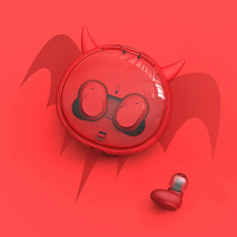 Personality Devil TWS Bluetooth Earphones 5.0 True Wireless Earphones Earphone Charging Case Mini Cufflinks Waterproof Earphones
Personality Devil TWS Bluetooth Earphones 5.0 True Wireless Earphones Earphone Charging Case Mini Cufflinks Waterproof Earphones