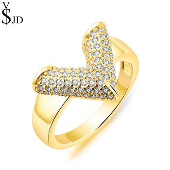 YSJD Wedding Ring High Quality Unique Design V Shape Inlaid Crystal Fashion Rings for Women 2018 Luxury Jewelry Gift
YSJD Wedding Ring High Quality Unique Design V Shape Inlaid Crystal Fashion Rings for Women 2018 Luxury Jewelry Gift