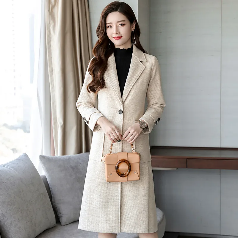 2019 New Women's Autumn Winter Woolen Coat fashion Spring Windbreaker Korean Single-breasted Woolen Jackets Woman Overcoats V868
2019 New Women's Autumn Winter Woolen Coat fashion Spring Windbreaker Korean Single-breasted Woolen Jackets Woman Overcoats V868