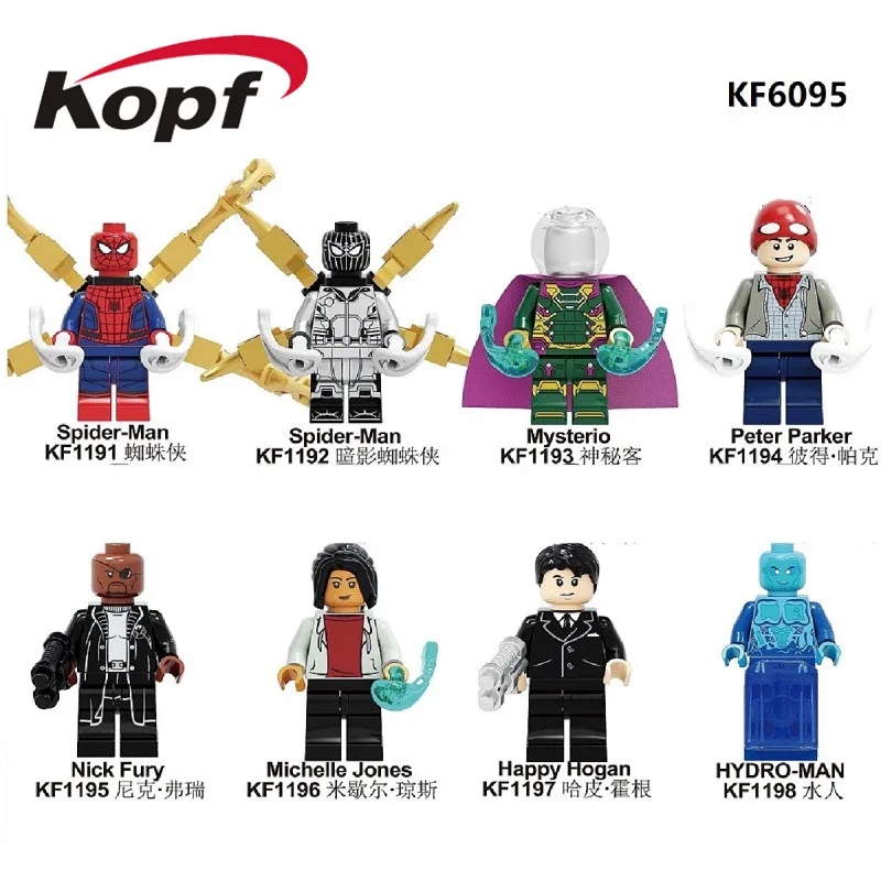 Building Blocks Far From Home Peter Park Mysterio Nick Furry Figures Bricks Hydro-Man Happy Hogan MJ Action Children Toys KF6095
Building Blocks Far From Home Peter Park Mysterio Nick Furry Figures Bricks Hydro-Man Happy Hogan MJ Action Children Toys KF6095