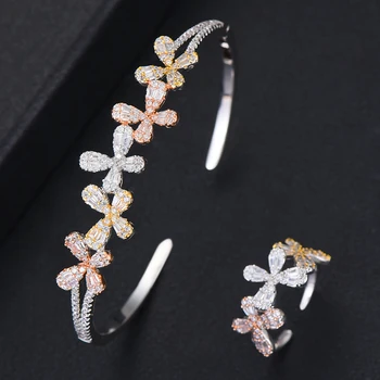 GODKI Luxury Flower Arabia Bangle Ring Sets Jewelry Sets For Women Wedding Cubic Zircon Crystal CZ aretes de mujer modernos 2019
GODKI Luxury Flower Arabia Bangle Ring Sets Jewelry Sets For Women Wedding Cubic Zircon Crystal CZ aretes de mujer modernos 2019