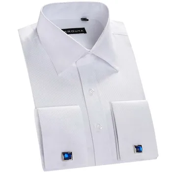 Mens French Cuff Solid Dress Shirts Long Sleeve Twill Formal Business Shirt Wedding Shirt with Cufflinks
Mens French Cuff Solid Dress Shirts Long Sleeve Twill Formal Business Shirt Wedding Shirt with Cufflinks
