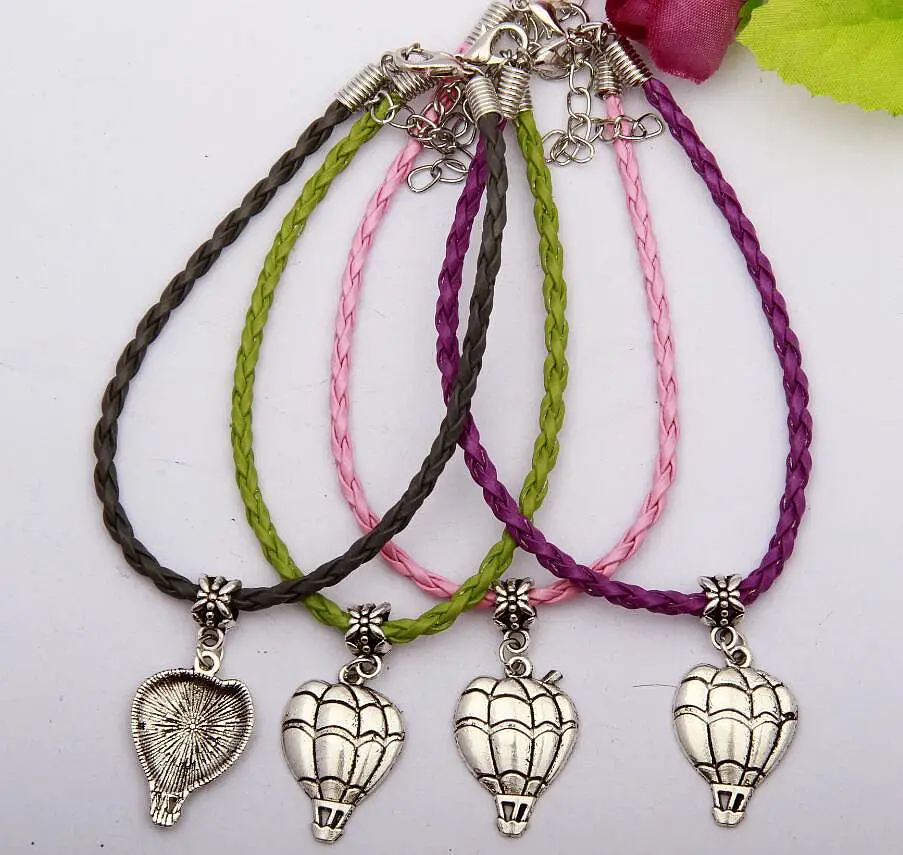 30pcs Zinc Alloy Plating Silver Hot Air Balloon Charm Pendant Mixed Color Braided Rope Bracelet Jewelry DIY For Women&Men H625
30pcs Zinc Alloy Plating Silver Hot Air Balloon Charm Pendant Mixed Color Braided Rope Bracelet Jewelry DIY For Women&Men H625