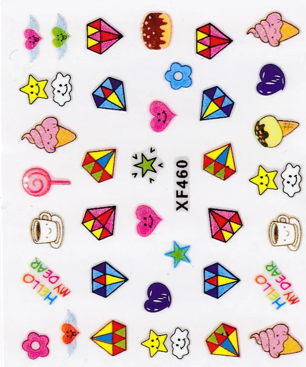 Fashion style 1 Sheets 3D Design cute DIY cartoon colorful diamonds Tip Nail Art Nail Sticker Nails Decal Manicure nail tools
Fashion style 1 Sheets 3D Design cute DIY cartoon colorful diamonds Tip Nail Art Nail Sticker Nails Decal Manicure nail tools