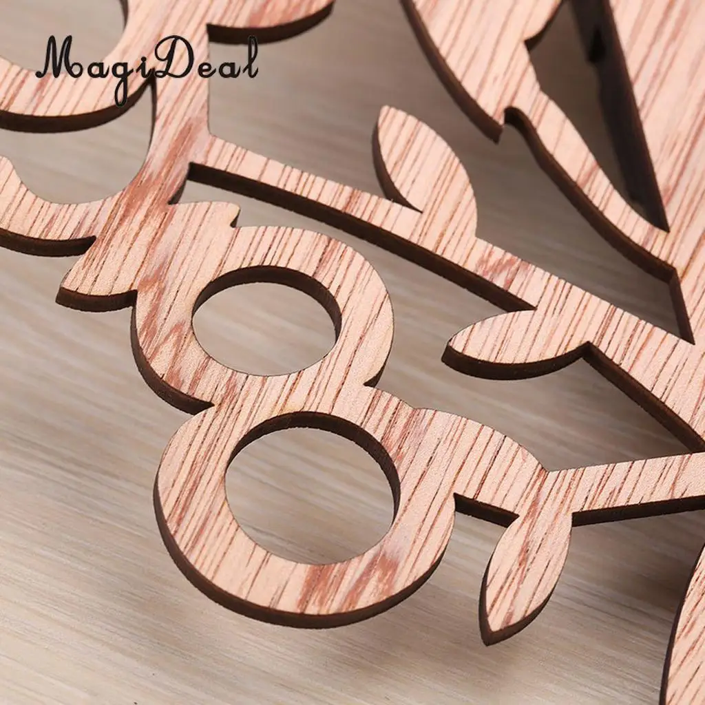 Tree Shaped Wooden Wall Clock Battery Operated Analog Clock for Home Office Housewarming Decor Gift