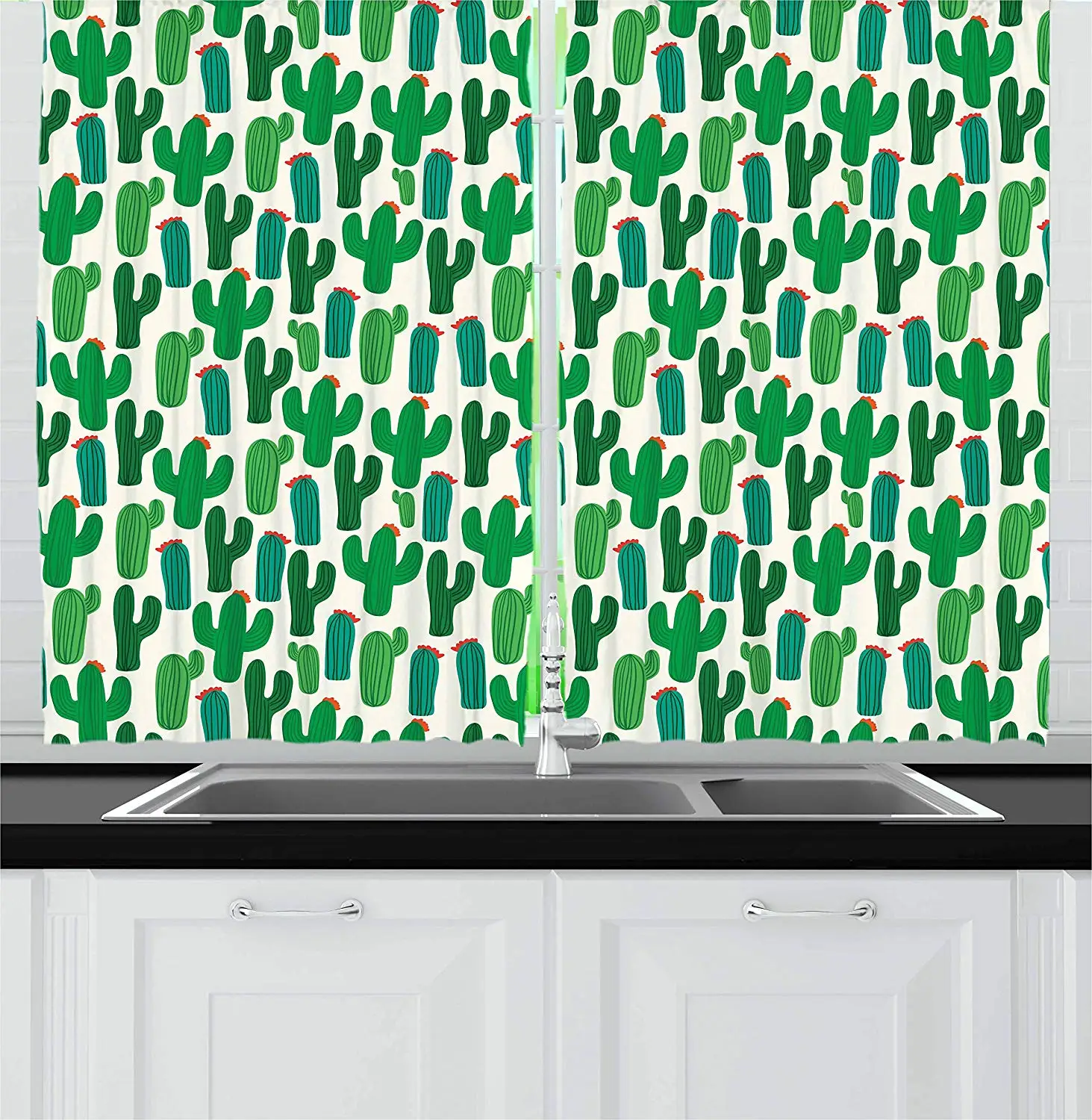 Exotic Kitchen Curtains Vibrant San Pedro Cactus Foliage Climate Desert Flourishing Mexican Plants Window Decor Panel Set
Exotic Kitchen Curtains Vibrant San Pedro Cactus Foliage Climate Desert Flourishing Mexican Plants Window Decor Panel Set