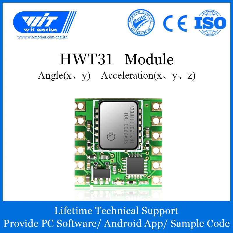 WitMotion HWT31 High-Precision 3 Axis AHRS Tilt Angle Accelerometer Module,Triaxial Acceleration Digital Transducer,for Arduinos
WitMotion HWT31 High-Precision 3 Axis AHRS Tilt Angle Accelerometer Module,Triaxial Acceleration Digital Transducer,for Arduinos