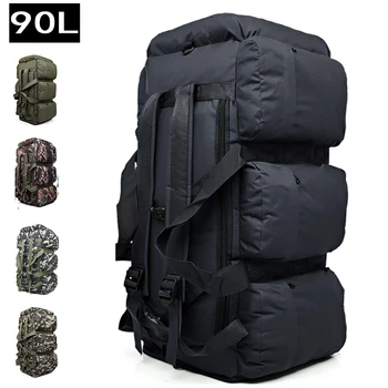 90L Large Capacity Outdoor Hiking Backpack Military Tactical Pack Camouflage Luggage Bag Camping Tent Quilt Container 9 Pockets
90L Large Capacity Outdoor Hiking Backpack Military Tactical Pack Camouflage Luggage Bag Camping Tent Quilt Container 9 Pockets