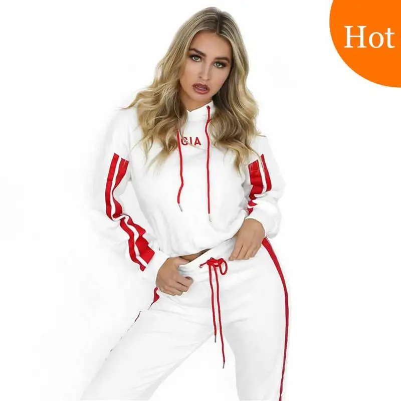 ZOGAA Women's Tracksuit Two Piece Set Casual Sportswear 2 Piece Set Women White Red Sweat Pants Hooded Cropped Sweatshirt Hoodie
ZOGAA Women's Tracksuit Two Piece Set Casual Sportswear 2 Piece Set Women White Red Sweat Pants Hooded Cropped Sweatshirt Hoodie