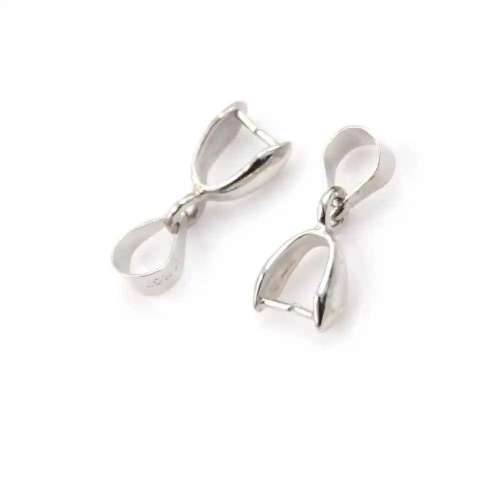 10//50Pc Silver//Gold Plated Pinch Clip Clasp Bail Connector Jewelry Findings 20mm