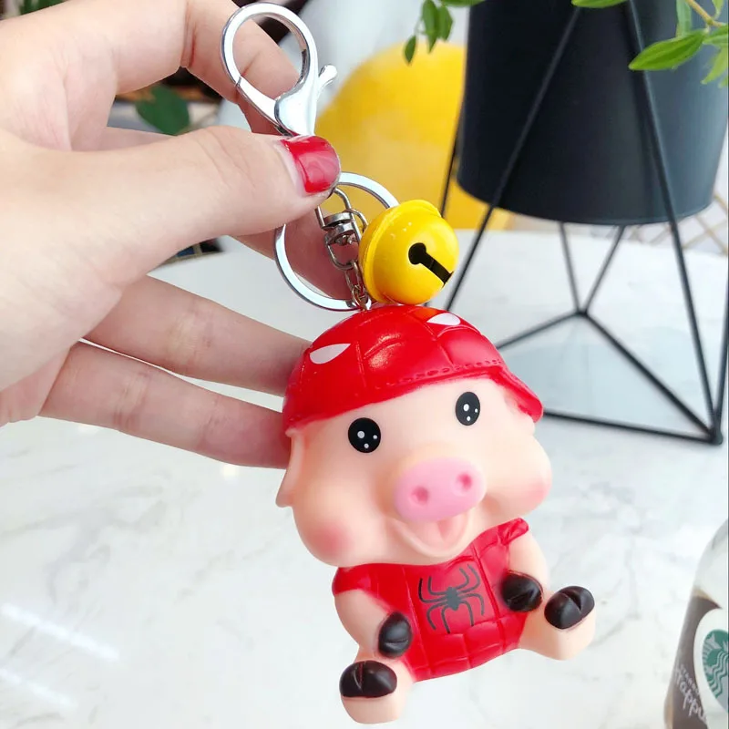 cartoon animal keychain PVC silicone lovely totoro pig key ring 5 color bell women men fashion key holder chain
cartoon animal keychain PVC silicone lovely totoro pig key ring 5 color bell women men fashion key holder chain