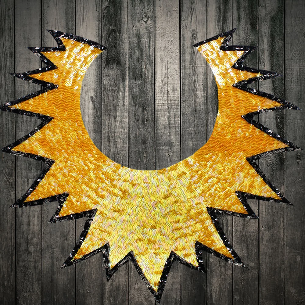 Embroidered Large Sequin Sun Flower Design Lace Collar Sew on Patch Clothes Patch for Dress Garment Apparel Accessories
Embroidered Large Sequin Sun Flower Design Lace Collar Sew on Patch Clothes Patch for Dress Garment Apparel Accessories