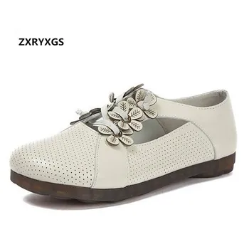New Breathable Hollow Cowhide Leather Shoes Women's Shoes Flat Soft Comfort Fashion Shoes Woman Sandals Retro Flower Women Flats
New Breathable Hollow Cowhide Leather Shoes Women's Shoes Flat Soft Comfort Fashion Shoes Woman Sandals Retro Flower Women Flats