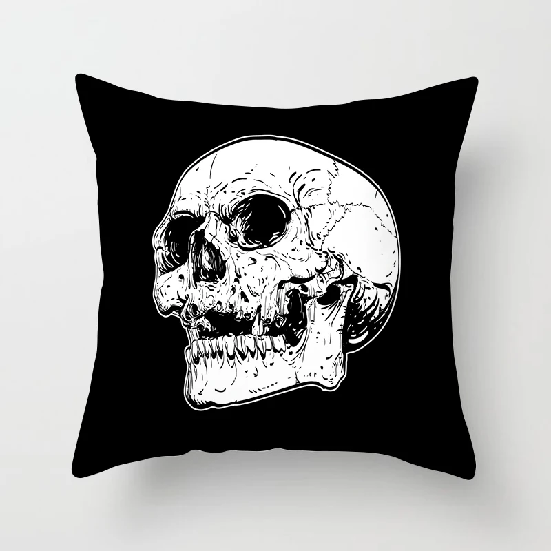 Cool pillowcase Black and White awesome pillow case skull print pillow cover 45*45 cm special home decorative kussensloop
Cool pillowcase Black and White awesome pillow case skull print pillow cover 45*45 cm special home decorative kussensloop