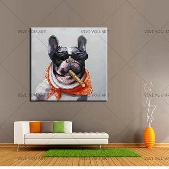 Free ShippingHand Painted large Oil Painting canvas abstract modern art wall pictures Wall Art Animal Bull Dog Smoking Cigar
Free ShippingHand Painted large Oil Painting canvas abstract modern art wall pictures Wall Art Animal Bull Dog Smoking Cigar