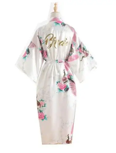 

Silk Bridesmaid Bride Robe Maid Of Honor Robe Mother Of The Robes Women Satin Wedding Kimono Sexy Nightgown Dress Woman Bathrobe