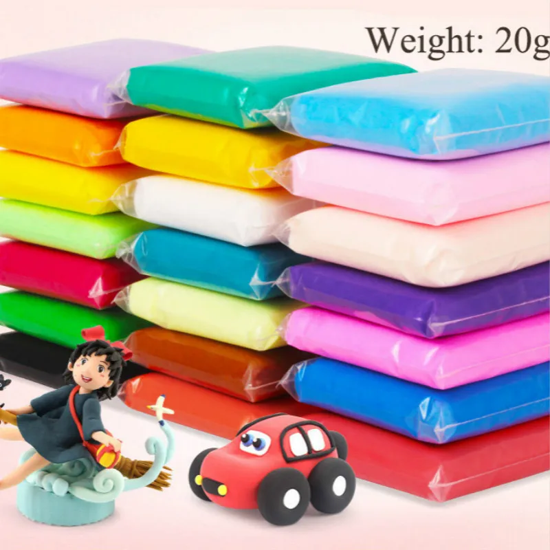 20g Baby Care Hand Foot Drying Soft Mud Ultra-light Clay 23 Colors Puzzle Toys Basic Learning Child Developmental DIY Gift
20g Baby Care Hand Foot Drying Soft Mud Ultra-light Clay 23 Colors Puzzle Toys Basic Learning Child Developmental DIY Gift
