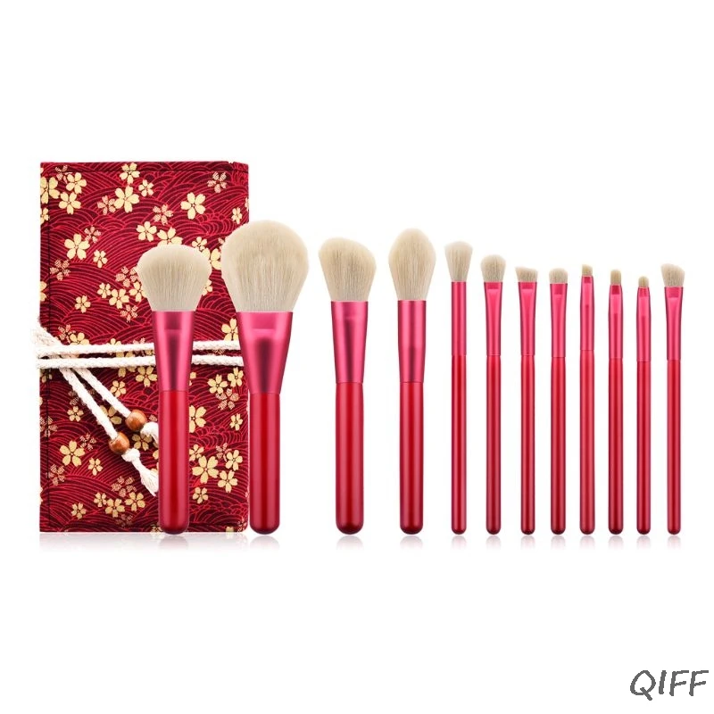 12pcs Pro Makeup Brushes Foundation Powder Eyebrow Eyeshadow Brush Set Kit + Pouch Bag 
12pcs Pro Makeup Brushes Foundation Powder Eyebrow Eyeshadow Brush Set Kit + Pouch Bag