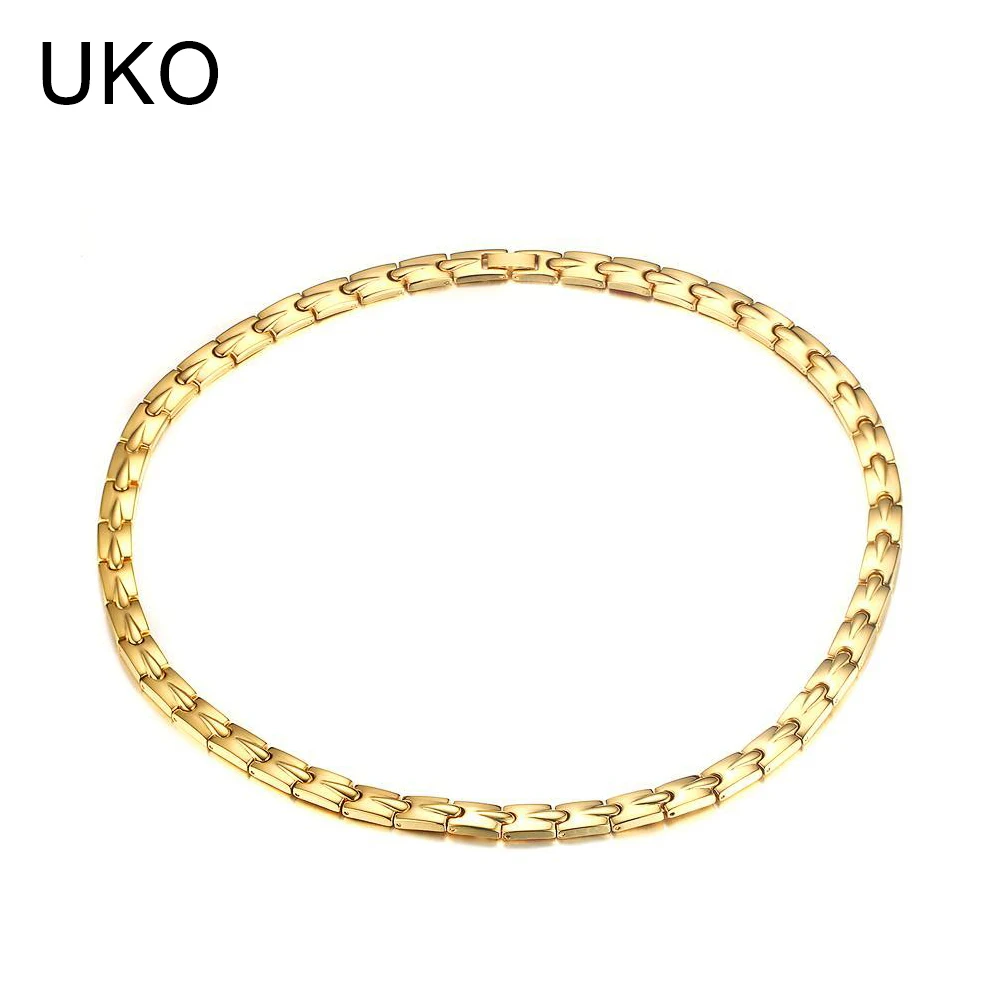 UKO Pure titanium Gold Plating Color necklace Magnetic necklace of titanium germanium magnetite
UKO Pure titanium Gold Plating Color necklace Magnetic necklace of titanium germanium magnetite