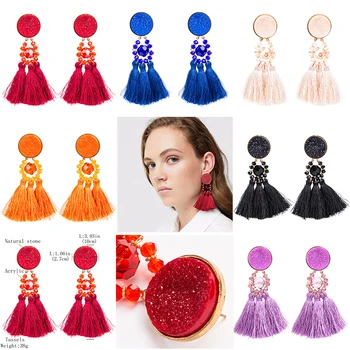 16 Colors Acrylic Top Tassel Earrings for Women Multi Fringed Boho 2020 Trendy Female Faux Suede Thread Drop Earrings ET909
16 Colors Acrylic Top Tassel Earrings for Women Multi Fringed Boho 2020 Trendy Female Faux Suede Thread Drop Earrings ET909