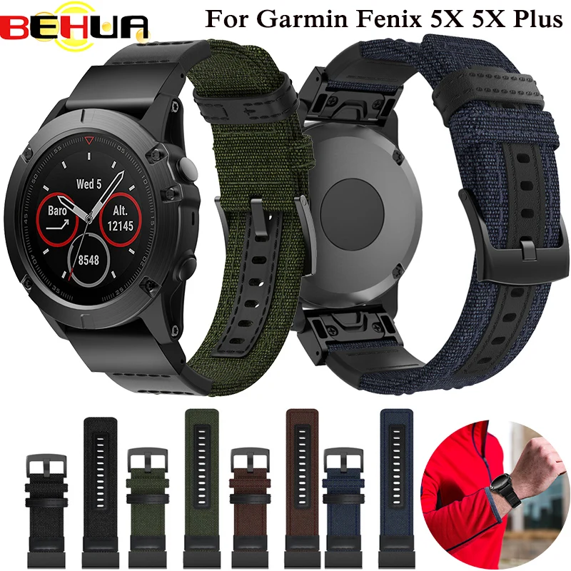 26mm Quick release Band Woven Nylon Genuine Leather Wrist Strap For Garmin Fenix 3 Fenix 3 HR Fenix 5 5X Wristband Watch strap
26mm Quick release Band Woven Nylon Genuine Leather Wrist Strap For Garmin Fenix 3 Fenix 3 HR Fenix 5 5X Wristband Watch strap