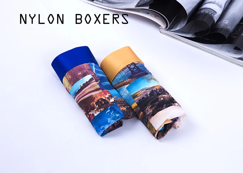 2PCS Elastic Sexy Boxer Shorts Nylon Men Underwear Bulge Calvinfully Underpants Cueca Men Underwear Cockcon Boxer Short Loose02