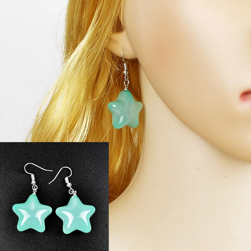New Korean Version Cute Jewelry Candy Color Star Acrylic Dangle Earrings Pentagram Drop Earrings Ear Hook Women Girlfriend Gift
New Korean Version Cute Jewelry Candy Color Star Acrylic Dangle Earrings Pentagram Drop Earrings Ear Hook Women Girlfriend Gift