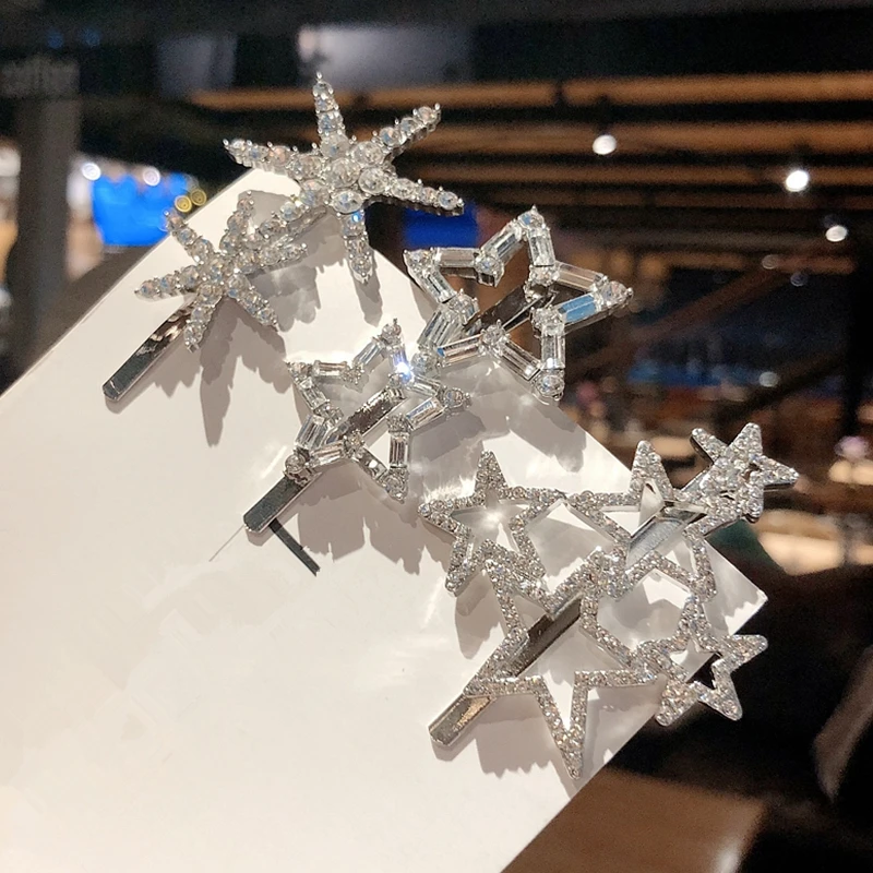 HZ 2019 New Fashion Crystal Rhinestone Star Hair Clip Hair Grip Barrettes Hairpin Hair Accessories for Women Girl Wedding
HZ 2019 New Fashion Crystal Rhinestone Star Hair Clip Hair Grip Barrettes Hairpin Hair Accessories for Women Girl Wedding
