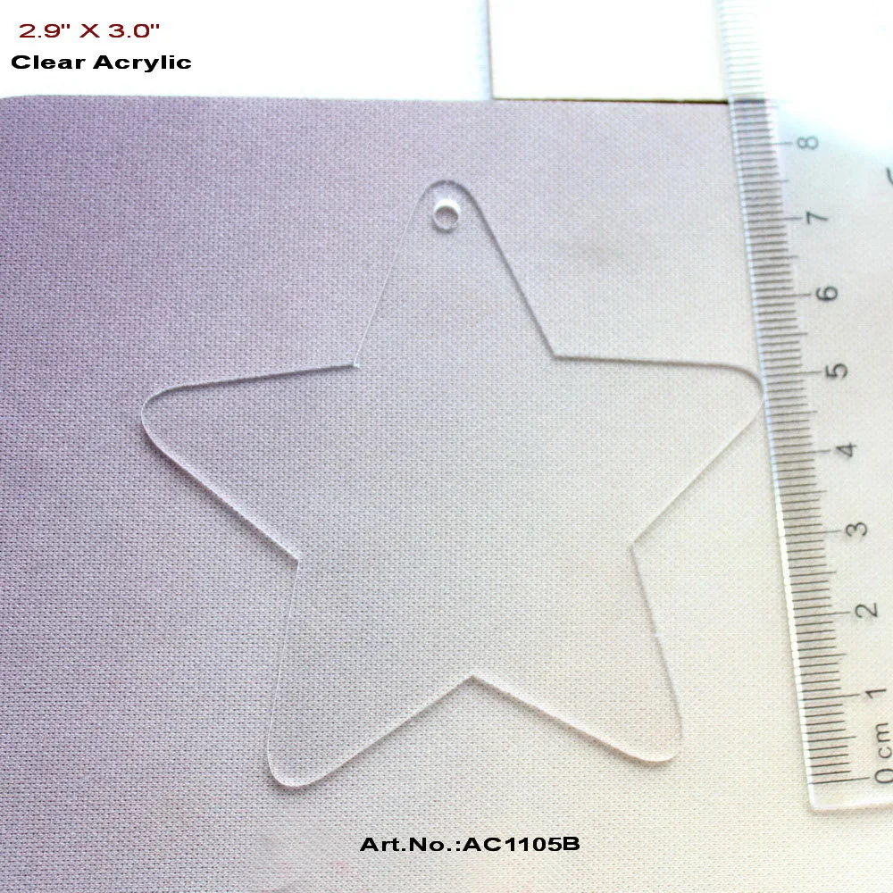 76mm Acrylic Star Keychains Blank Clear Black Colors Laser Cut Eco-Friendly Christmas Tags 3"-AC1105 B /F
76mm Acrylic Star Keychains Blank Clear Black Colors Laser Cut Eco-Friendly Christmas Tags 3"-AC1105 B /F