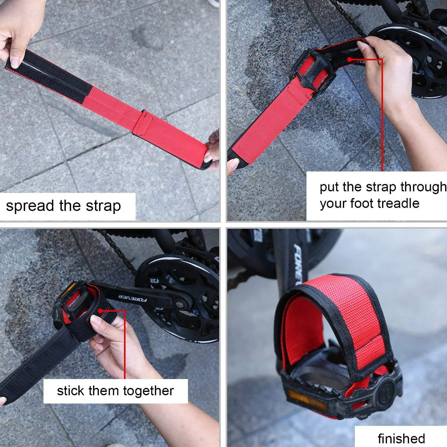 kids pedal straps