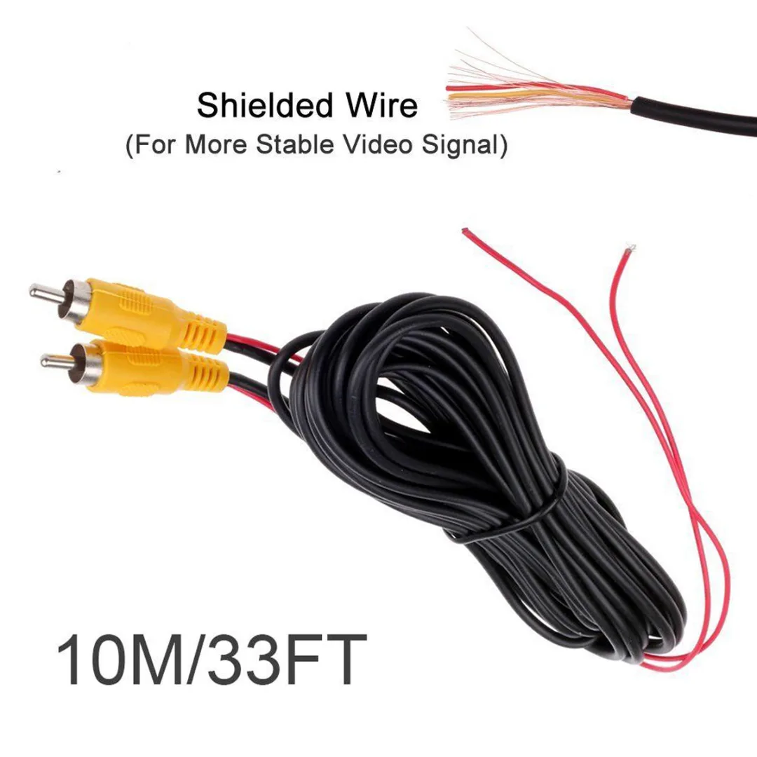 Mayitr 1pc 10M Car Reverse Parking Camera Video Cable Pro RCA Video Cable With Detection Wire for Car Rear View Backup Camera
Mayitr 1pc 10M Car Reverse Parking Camera Video Cable Pro RCA Video Cable With Detection Wire for Car Rear View Backup Camera