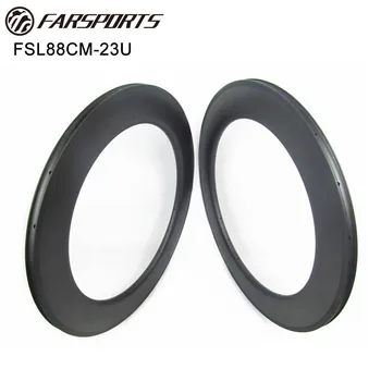 Aero U shape 100% full carbon fiber 88mm deep clincher rims high TG brake track with basalt resin 700C durable racing rims
Aero U shape 100% full carbon fiber 88mm deep clincher rims high TG brake track with basalt resin 700C durable racing rims